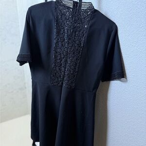 Elegant Black Lace Women's Top